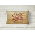 thumbnail image 2 of Carolines Treasures 8154PW1216 Cooked Crab Sandy Beach Canvas Fabric Decorative Pillow, 12H x16W, multicolor, 2 of 3