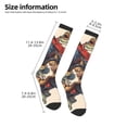 thumbnail image 2 of Fotbe Samurai Frog Guitar Calcetas Divertidas Estampadas para Hombre y Mujer, Calcetas de Algodón hasta la Rodilla para Caminar, Correr, Enfermería y Embarazo, 2 of 6