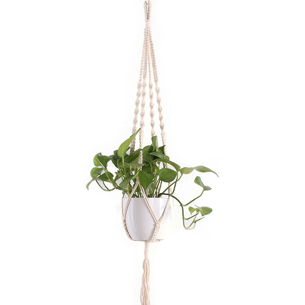 68" dual decks plant pot hanger colorful cotton rope for patio flower hanging B 68" dual decks plant pot hanger colorful cotton rope for patio flower hanging B