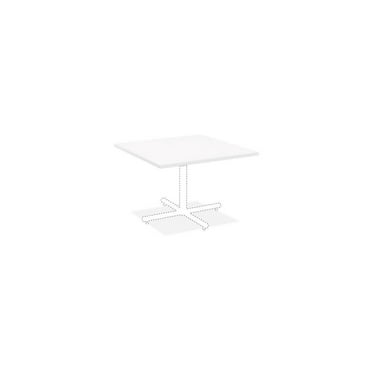 Lorell Hospitality White Laminate Square Tabletop High Pressure Laminate (HPL) Square, White Top - 36" Table Top Width x 36" Table Top Depth x 1" Table Top Thickness - Assembly Required