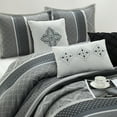 thumbnail image 3 of Nanshing Markus 7 Piece Traditional Damask Comforter Set, Grey, King, 3 of 7