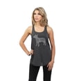 thumbnail image 2 of Thread Tank Bull Terrier Dog Silhouette Women's Sleeveless Flowy Racerback Tank Top Charcoal 2X-Large, 2 of 5