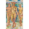 thumbnail image 3 of Felix Esterl 16x24 Black Modern Framed Museum Art Print Titled - Three Acts in Front of a Lake (1928), 3 of 5