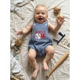 thumbnail image 5 of BemeyourBBs Baby Boys Baseball First Birthday Outfit Half Way To One Years Old Birthday Clothes Summer Romper Overalls Letter Baseball Embroidery Short Sleeve Bodysuits Jumpsuits Overalls, 5 of 9