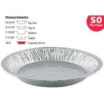 Handi-Foil 11" Disposable Pie Pan Tin 1 11/32" Deep 50/PK -Extra Deep Pie Plates
