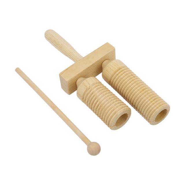 Claqueta cilíndrica de madera de bajo agudo Bangzi chino con palo de golpe, juego de percusión para niños