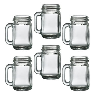  Glaver's Drinking Jars – Set of 6 Mason Jar Cups – 16