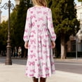thumbnail image 6 of Xdegoge Valentine's Day Dress for Girls Heart Pattern Long Sleeve Maxi Dress Party Wear Cute Holiday Outfit for Kids, 6 of 6