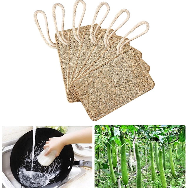 Esponjas De Lufa Natural Esponja De Cocina De Fibra Vegetal Esponja De Lufa Limpiador De Cocina Estropajo Platos Biodegradables Esponja Para Lavar Platos Speravity HA017913-00