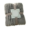 thumbnail image 4 of Double Layer Raschel Blanket Soft Cozy Plush Blanket For Beds Sofas And Other Scenes Decorative and Giftable Striped Blankets, 4 of 5