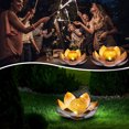 thumbnail image 4 of Waitmin LED Solar Powered Waterproof Lotus Light, Cracked Glass Ball for Garden, Pathway, Lawn, Patio, Yard, 4 of 8