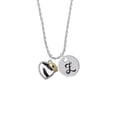 thumbnail image 2 of Delight Jewelry Zebra Print Heart with Nurse Hat Silvertone Script Initial Disc - Z - Charm Necklace, 20"+3", 2 of 4