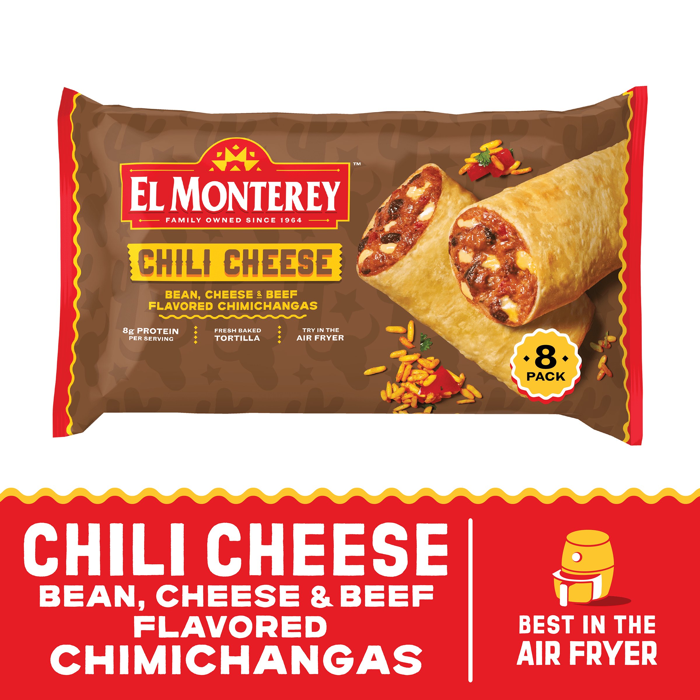 Tina's Big Chimichanga Spicy Beef & Bean, Packaged Burrito, 8 oz