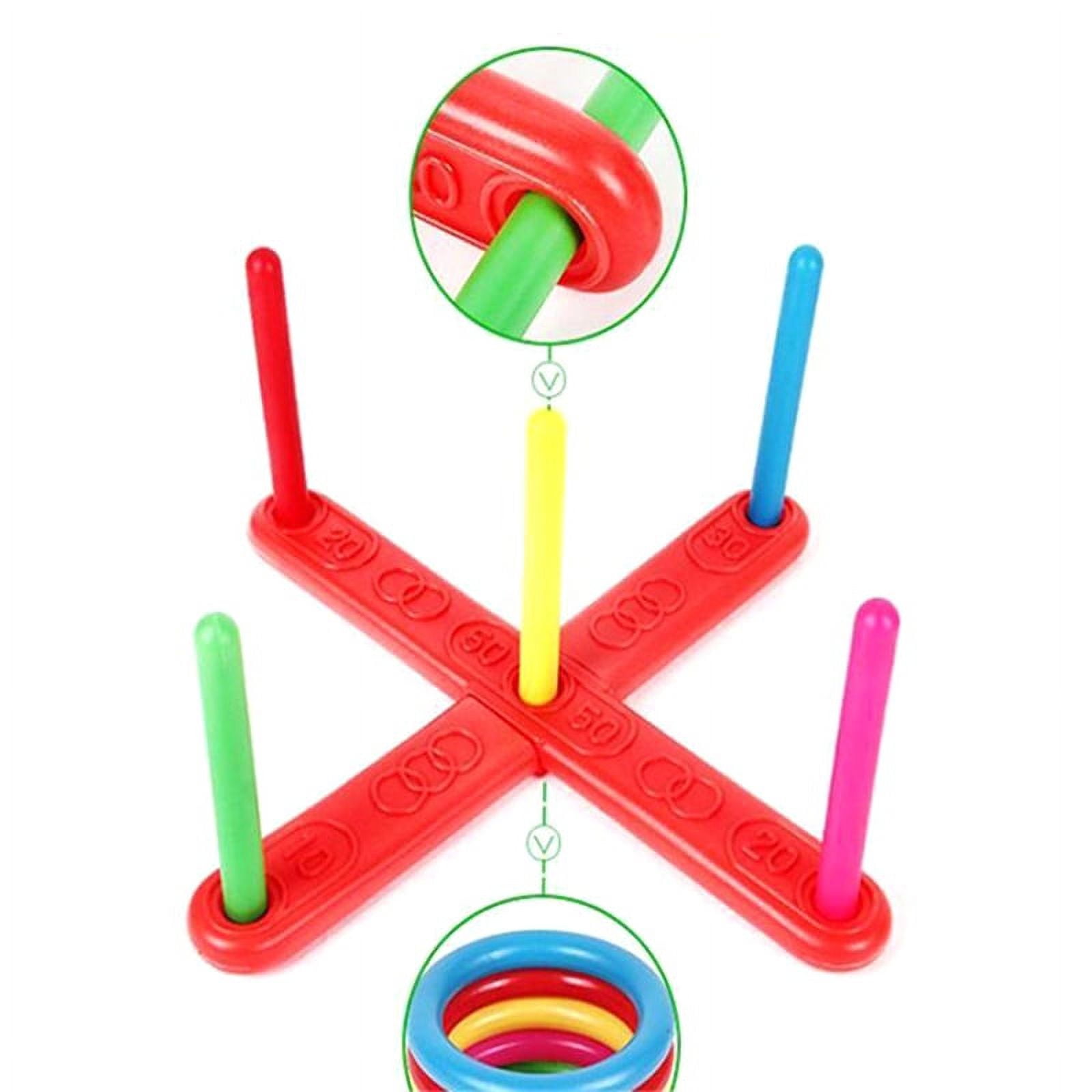 PATIKIL Carnival Ring-Toss Rings Set Plastic Hoop for Outdoor Party Favor  Game Booth