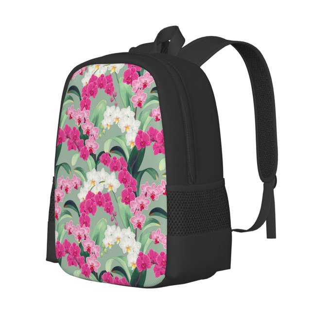 Balery Orchids Flowers Mochila para hombre y mujer - Tela Oxford 600D resistente - Gran capacidad, resistente al agua, ideal para la escuela, viajes y senderismo