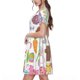 thumbnail image 2 of Balery Happy Easter1 Vestidos sueltos de manga corta para mujer, vestidos de verano 2025, vestidos casuales de corte A con vuelo., 2 of 6