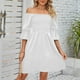 thumbnail image 1 of Vestidos Casuales Vestido de una línea de mujer Vestido de verano sin espalda con cuello cuadrado para cóctel (Blanco L) Cgtredaw para Mujer Blanco T M, 1 of 7