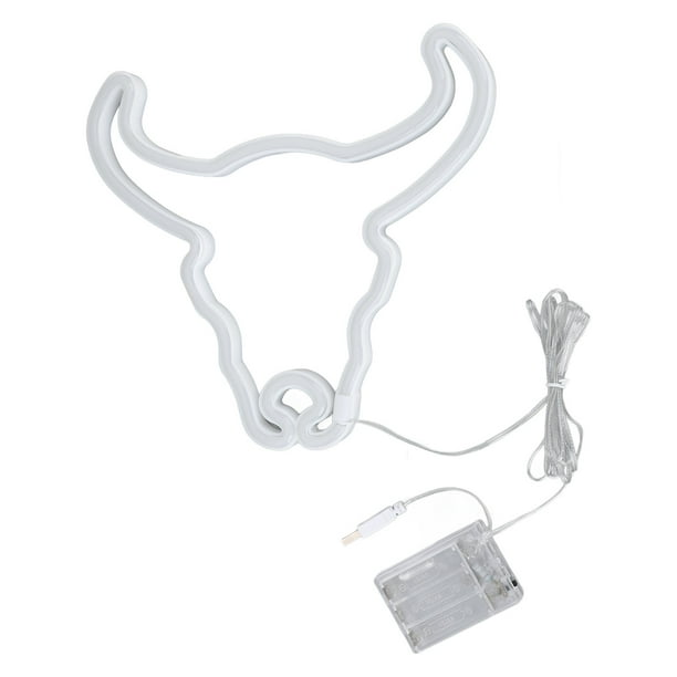 Luz De Noche De Neón, Letrero De Neón Colgante, LED Decorativo, Luz Cálida Y Fría, Forma De Cabeza De Vaca Para Habitación Para Fiesta