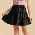 thumbnail image 2 of Jupe Midi Femme Décontractée Été Tendance Nouée devant Fluide à Volants Imprimé Floral Jupe Trapèze, 2 of 6