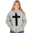 thumbnail image 4 of Holy Jesus Christ Christian Zip Up Hoodie Men's Women's Brisco Brands M, 4 of 6