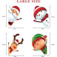 thumbnail image 3 of Christmas Window Clings, Holiday Snowflake Sticker Decorations Santa Claus Reindeer Xmas Decals for Party, 3 of 7