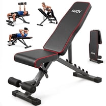 GVDV Adjustable Weight Bench for Full Body Workout, Foldable Bench for Home Gym Strength Training