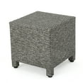 thumbnail image 6 of GDF Studio Venice Outdoor Wicker Side Table, Mixed Black, 6 of 6