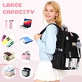 thumbnail image 4 of Gynky School Backpack for Teens Middle School Bookbag Fashion Student Bag Cute Aesthetic Teen Bookbag for  Women, 4 of 8
