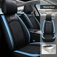thumbnail image 3 of Tuqiang 2pcs Covers for the front car seat for Chevrolet for impala 2006-Present 2 Seats Waterproof Soft Front Rear Cushion Protector Black and Blue, 3 of 7