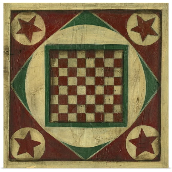 Great BIG Canvas | "Small Antique Checkers" Art Print - 20x20