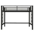 thumbnail image 3 of Bellemave Metal Twin XL Loft Bed, Heavy Duty Loft Bed Frame with 2 Build in Ladder and Full Length Guardrail, Loft Beds Twin XL with Large Under-Bed Space, Easy to Assemble-Black, 3 of 8