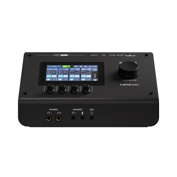 Interfaz de audio y video Yamaha URX44V con doble USB-C y pantalla táctil