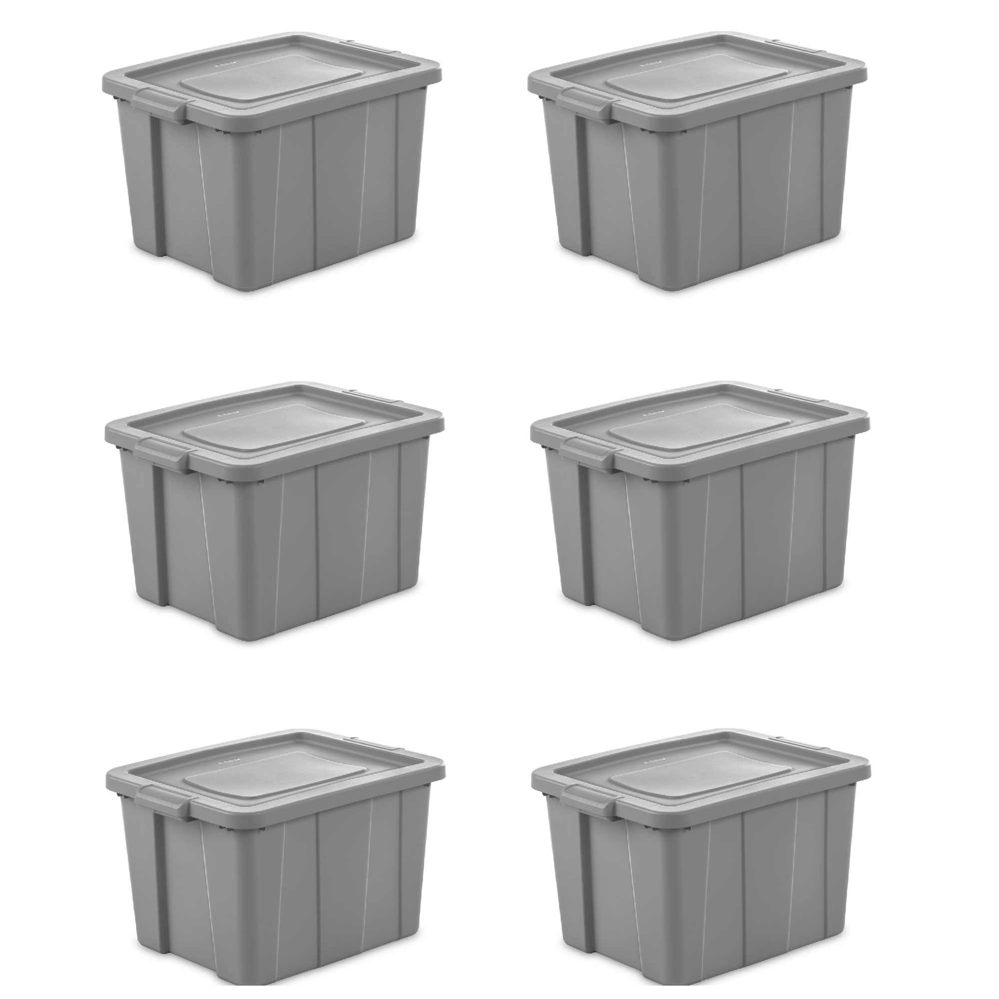 Sterilite Tuff1 18 Gallon Plastic Storage Tote Containers(6 Pack
