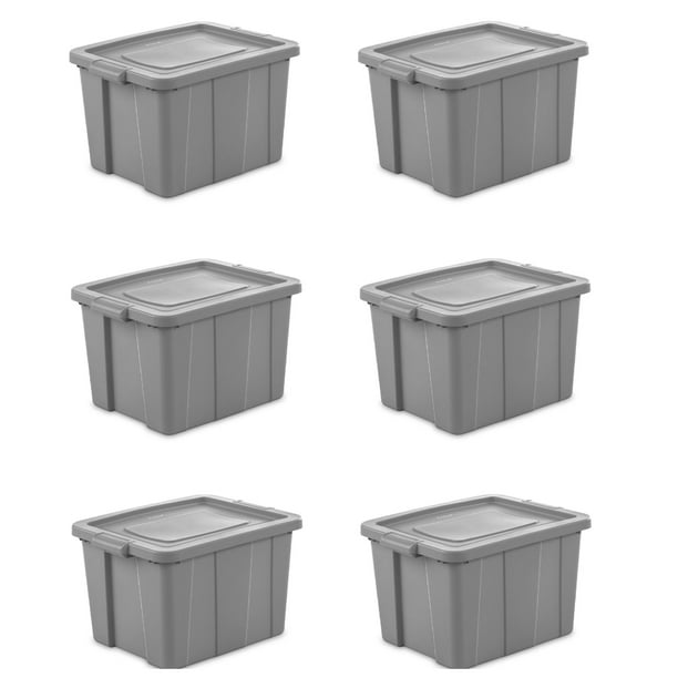 Sterilite Tuff1 18 Gallon Plastic Storage Tote Containers(6 Pack)