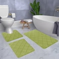 thumbnail image 6 of YgkuHd Foam Bath Mat 3 Set Bathroom Rugs For 3 Pcs Toilet Mats Universal Soft Comfortable Water Absorption Non-Slip Thick Machine Washable Easier To Dry Dark on Clearance, 6 of 7