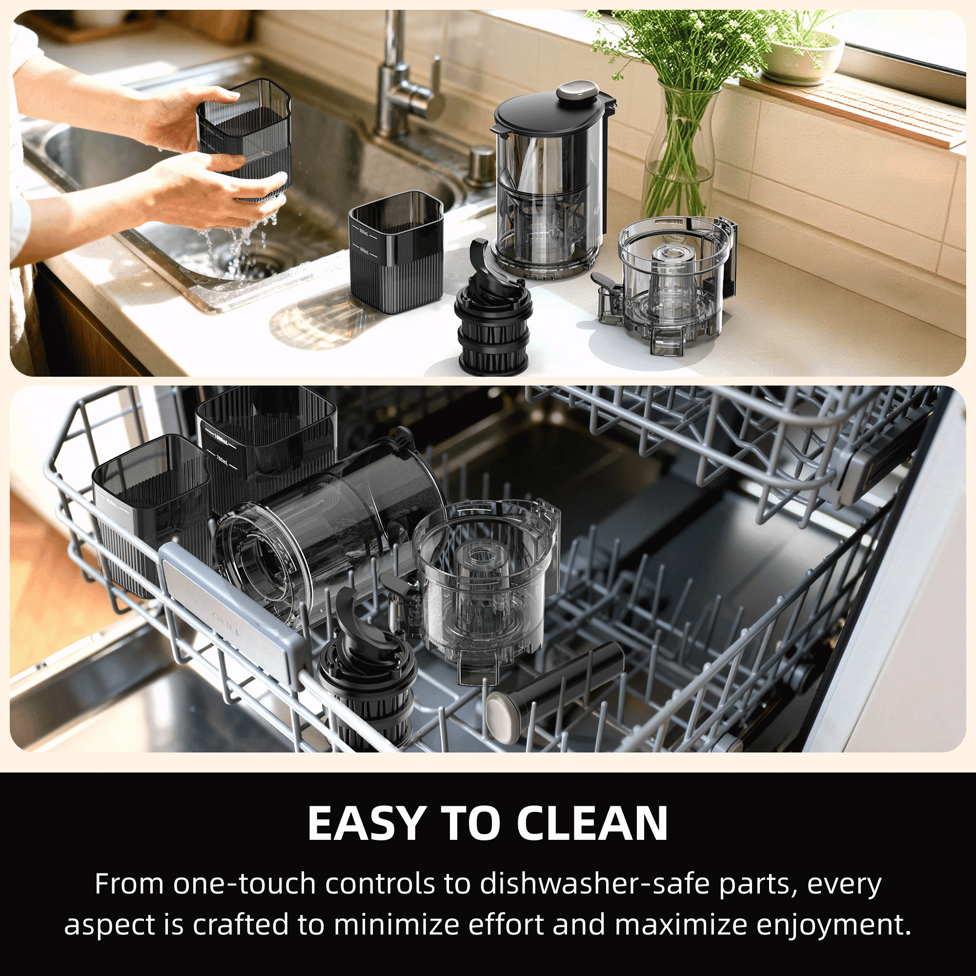 Cold Press Juicer, 99% Juice Yield, 5.4" Wide Feed Chute, 200W Quiet Motor, Automatic Pulp Separation, Slow Masticating Juicer Machine for Whole Fruits & Vegetables, Easy to Clean & Assemble