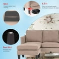 thumbnail image 4 of Canapé Sectionnel Canapé Set L Canapé en Forme de Petit Canapé Canapé Convertible Moderne pour Petit Salon, Appartement et Petit Espace (Sofa Sectionnel, Gris), 4 of 7
