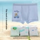 thumbnail image 5 of Calzoncillos tipo bóxer de seda de hielo para niños, de malla antibacteriana, de estilo fino, con cuatro esquinas, para verano, 5 of 5
