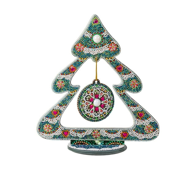 Kearding Regalo único 5D DIY árbol de Navidad pintura de diamante decoración navideña DIY pintura de diamante fácil Artesanía tipo 4