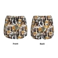 thumbnail image 6 of Uemuo Cute Dog Pattern Women's Athletic Shorts High Waisted Running Shorts with Liner Pockets Gym Elastic Workout Shorts-Small, 6 of 9