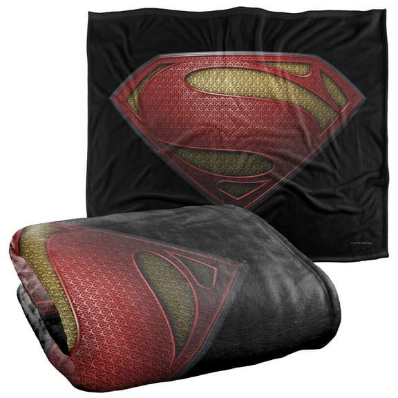 Superman Man of Steel Shield Officially Licensed Silky Touch Super Soft Throw Blanket 50' x 60'