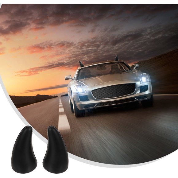Phenofice 1 Pair Roof Decoration Plastic Black Car Decor 12.00X7.00X7.00Cm