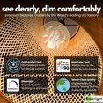 thumbnail image 4 of LafoHome EcoBright G25 LED Filament Bulb, 60W Equivalent, 2700K Warm White, Dimmable, 12-Pack, 4 of 6