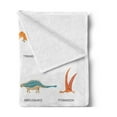thumbnail image 2 of Tyrannosaurus Soft Flannel Fleece Throw Blanket, Different Type of Dinosaurs Fossil Characters Paleontology Jurassic, Cozy Plush for Indoor and Outdoor Use, 50" x 60", Multicolor, by Ambesonne, 2 of 5