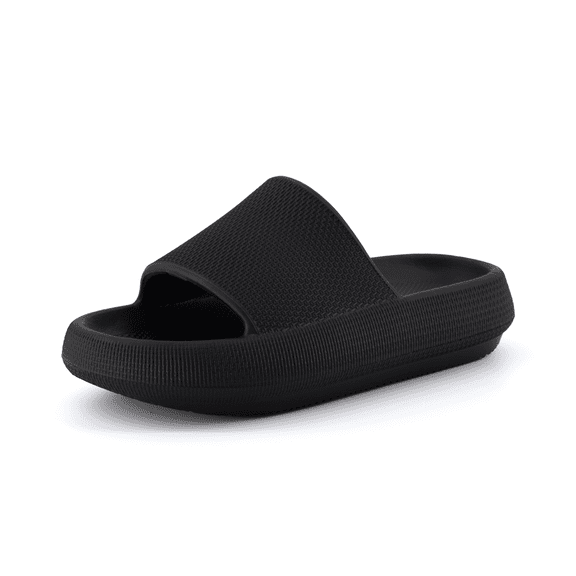 Cushionaire Women's Feather Recovery Slide Sandal with Comfort