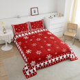 thumbnail image 3 of YST Red Christmas Comforter Set Christmas Tree And Snowflake Bedding Comforters & Sets King Size Boho Xmas Holiday Decorative Bedding For Boys Girls Kids Snowflake Decorations Room Decor, 3 of 5