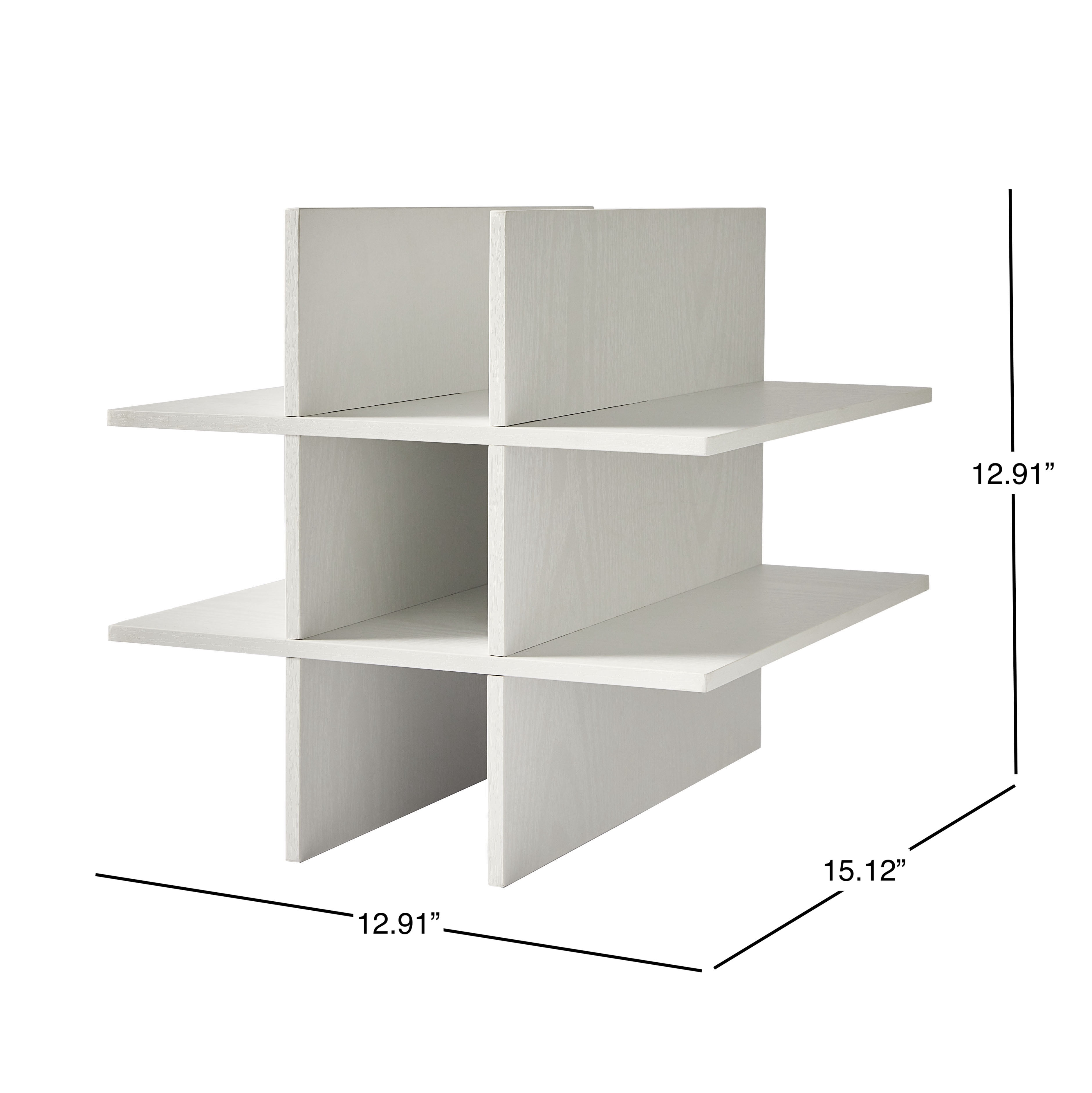 (4 pack) Better Homes & Gardens Bottle Storage Insert for Cube Organizers, White Texture