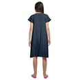 thumbnail image 4 of Moomaya Womens Solid Round Neck Nursing Sleepwear Cotton Poplin Nightdress, 4 of 5