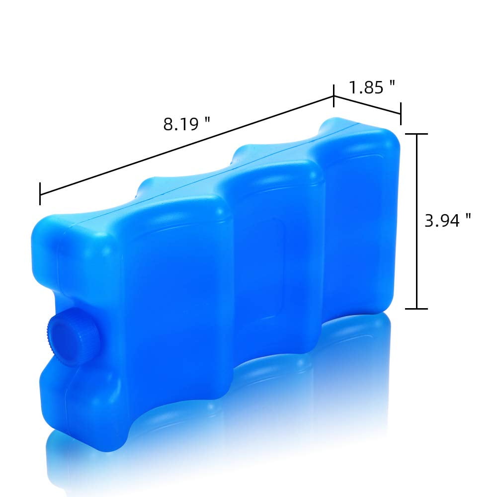 4PCS Ice Packs for Lunch Boxes, Breastmilk Bottle Storage, Insulated Contoured Freezer Pack for Cans Bottles, Breast Pump Bag, Lunch Bags, Beer Soda, Camping Beach Picnic