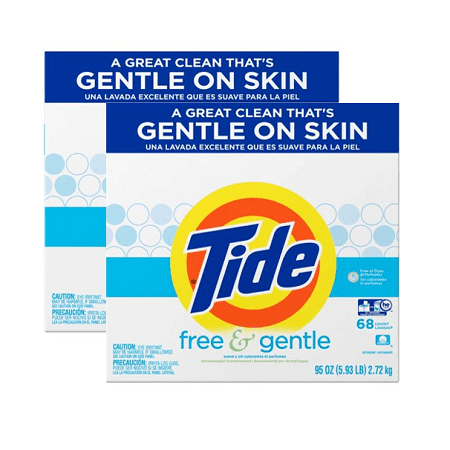(2 pack) Tide Free & Gentle Laundry Detergent Powder, 68 loads 95 (Best Smelling Soap Powder)